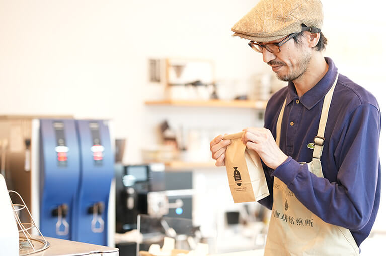 常盤珈琲焙煎所のマネージャーのお仕事