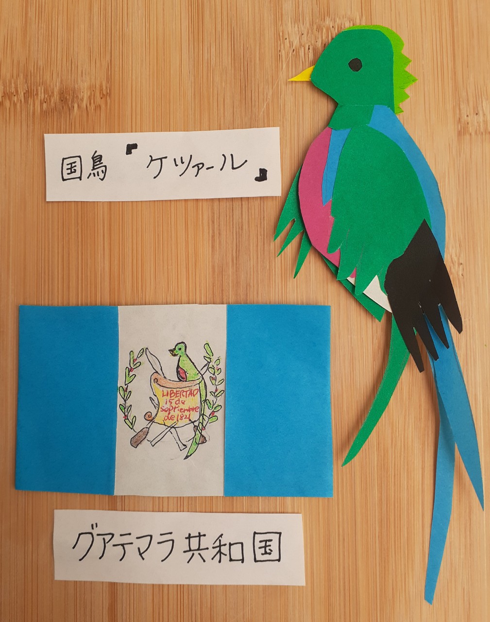 国旗とコーヒー